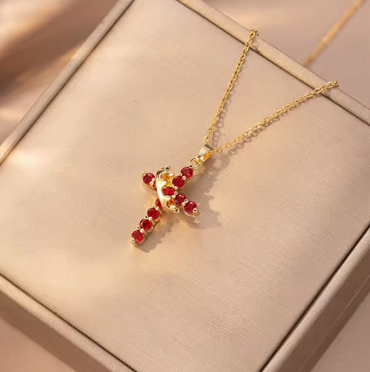 Crown Cross Necklace ✨